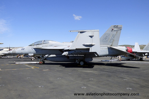 US Navy VFA-41 F/A-18F Super Hornet 166845/NG-102 on board USS John C. Stennis in Marseilles Harbour (2019)