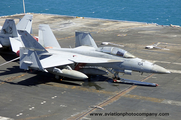 US Navy VFA-41 F/A-18F Super Hornet 166847/NG-104 on board USS John C. Stennis in Marseilles Harbour (2019)