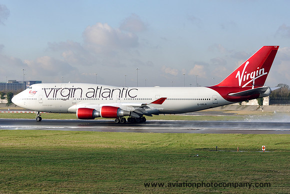 Virgin Atlantic Boeing 747-400 G-VXLG at Manchester IAP (2012)