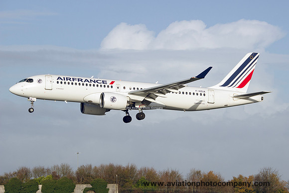 Air France Airbus A220-300 F-HZUA at Manchester (2024)