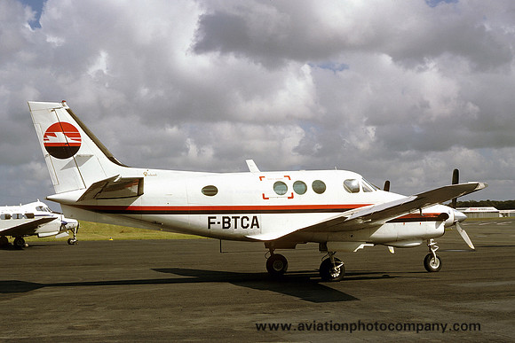 Beech C90 King Air F-BTCA at Newcastle (1977)