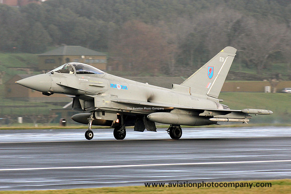 RAF 6 Squadron BAE Typhoon FGR.4 ZK314/EO at Lajes (2014)
