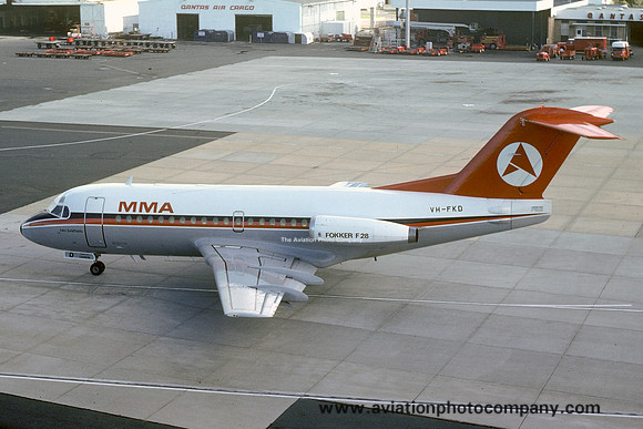 MacRobertson Miller Airlines Fokker F-28-1000 Fellowship VH-FKD (1977)