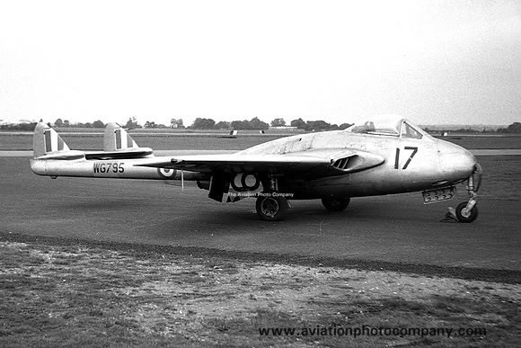 RAF 7 FTS De Havilland Vampire FB.5 WG795/17 (1956)