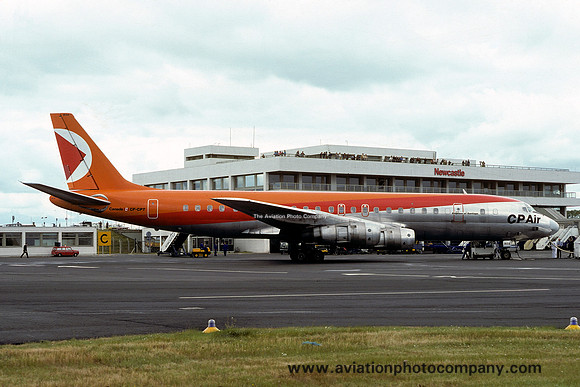 CP Air Douglas DC-8-55 CF-CPT at Newcastle (1977)