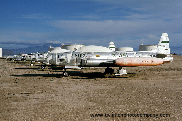 USAF Lockheed T-33A 52-9341 stored at MASDC Davis Monthan (1976)
