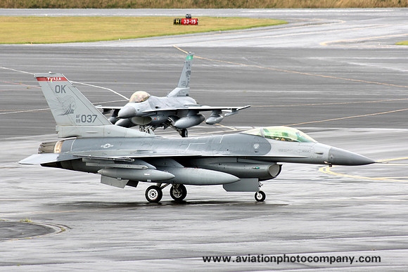 USAF Oklahoma ANG 125 FS GD F-16C 89-2038/OK at Lajes (2013)
