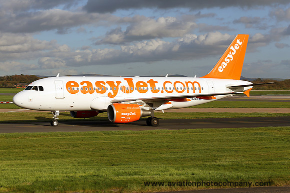 easyJet Airbus A319-100 G-EZBK at Manchester (2014)