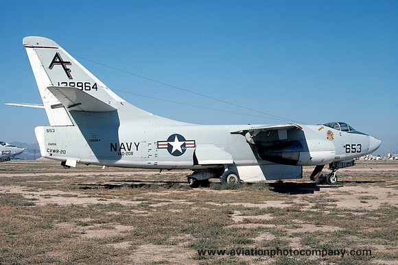 US Navy VAQ-208 Douglas KA-3B Skywarrior 138964/AF-653 at MASDC Davis Monthan (1979)