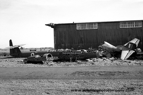 RAE Gloster Meteor U.16 WK744 dumped at Llanbedr (1963)
