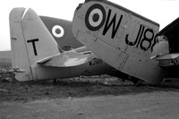 Royal Navy Fairey Firefly T.7 WJ188 dumped at Llanbedr (1959)
