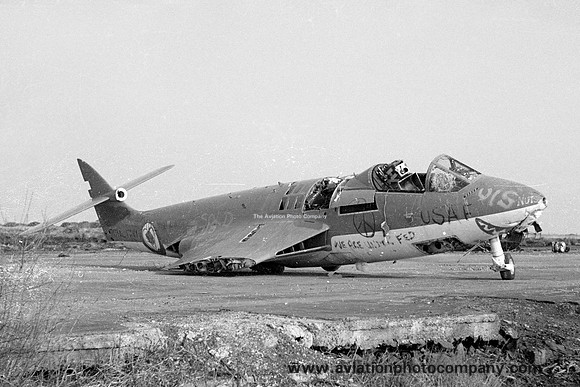 Royal Navy Hawker Sea Hawk FB.3 WM915 dumped at Predannack (1973)