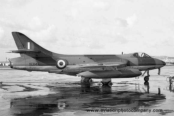 RAF Hawker Hunter FGA.9 XE649 at RAF Luqa (1971)