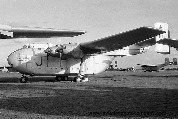RAF 30 Squadron Blackburn Beverley C.1 XL152 stored at RAF Shawbury (1968)