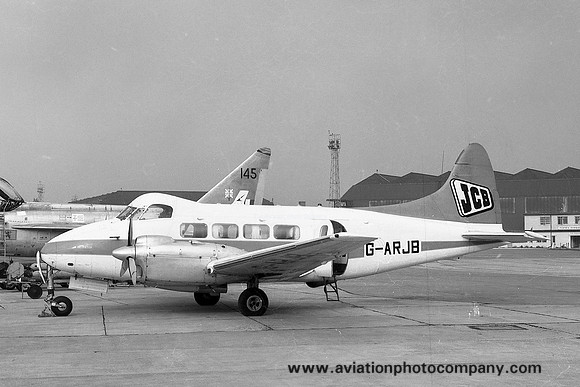 JCB De Havilland DH.104 Dove 8 G-ARJB at RAF Leuchars (1971)