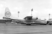 Alaska Airlines Golden Nugget Freighter Lockheed L-100 Hercules N9263R at Prestwick (1966)