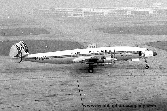 Air France Lockheed L-1649A Starliner F-BHBP at London Heathrow (1961)