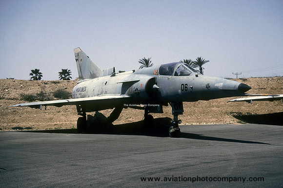 Ex US Marines IAI F-21A Kfir 99971 displayed at Hatzerim (1999)