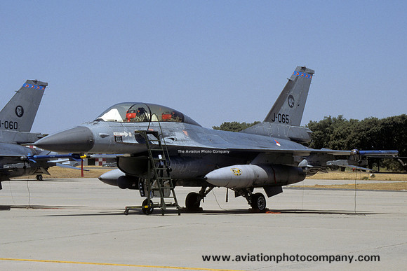 Dutch Air Force 313 Squadron GD F-16BM Fighting Falcon J-065 (2002)
