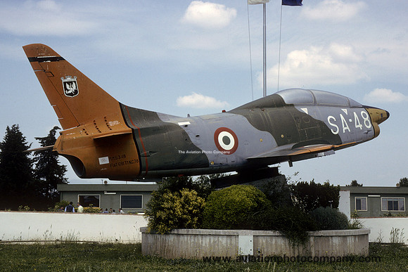 Italian Air Force FIAT G-91T MM6348/SA-47 displayed at Amendola (2002)