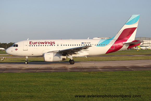 Eurowings Malta Airbus A319-132 9H-EXR at Manchester IAP (2023)