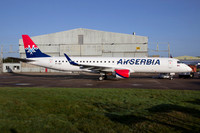 Air Serbia Embraer ERJ-195 OY-GDC at East Midlands (2023)