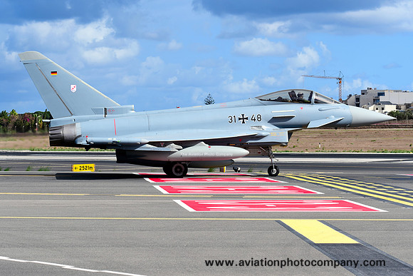 German Air Force TLG31 Eurofighter EF-2000 31+48 at Malta Luqa IAP (2023)