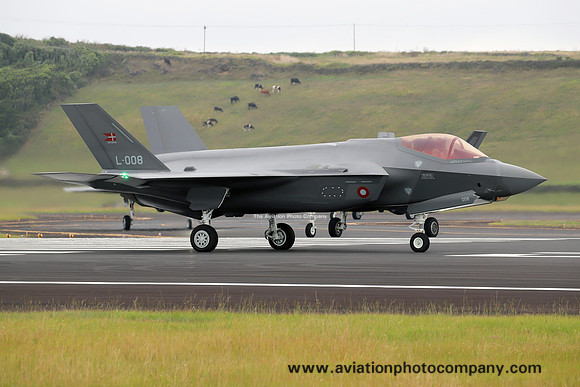 Danish Air Force Lockheed F-35A L-008 at Lajes (2023)