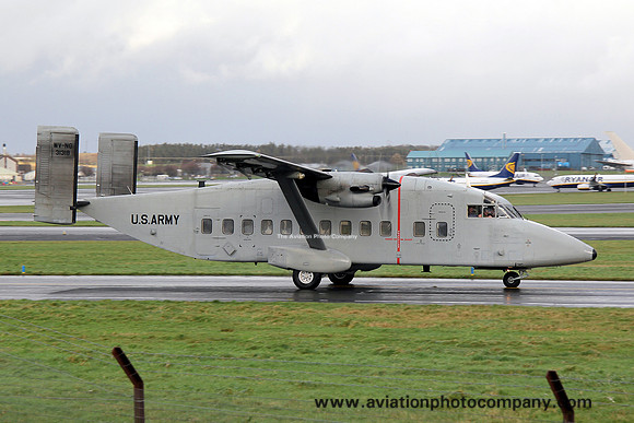 US Army West Virginia ArNG Short C-23B Sherpa 93-1318 at Prestwick (2011)