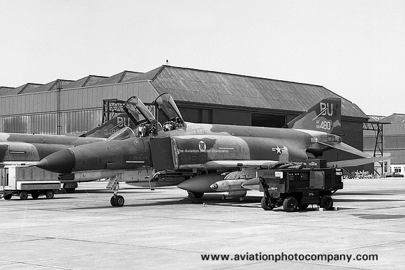 USAF 36 TFW 525 TFS McDonnell F-4E Phantom 68-0480/BU at RAF Leuchars (1972)