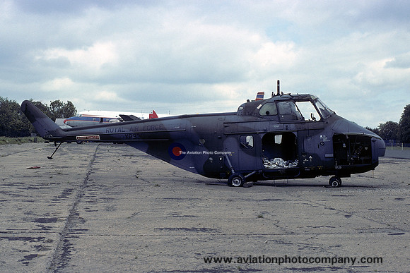 RAF Westland Whirlwind HAR.10 XP350 at the Stansted Fire School (1976)