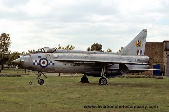 RAF 19 Squadron English Electric Lightning F.2 XN769 displayed at RAF Leconfield (1976)