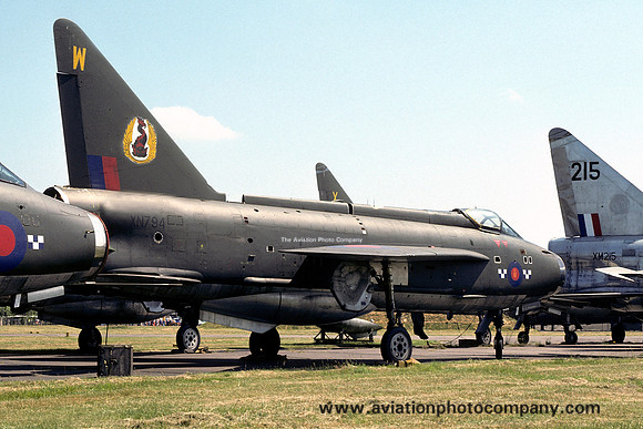 RAF 19 Squadron (WFU) English Electric Lightning F.2A XN794/W (1975)