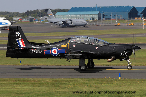 RAF 72 Squadron Short Tucano T.1 ZF343 at Prestwick (2019)