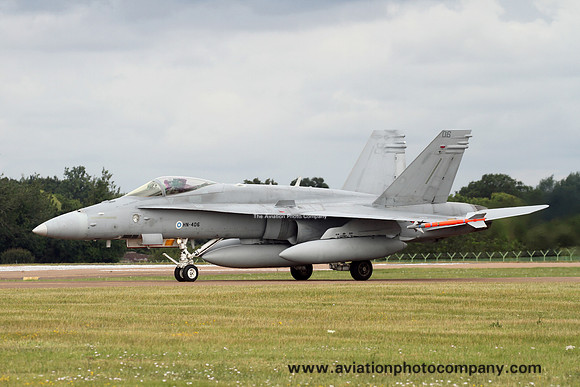 Finnish Air Force McDonnell Douglas F-18C Hornet HN-406 at RIAT Fairford (2019)