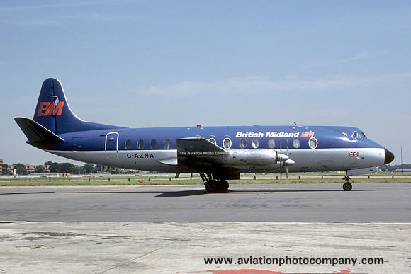 British Midland Airways Vickers 613 Viscount G-AZNA (1987)