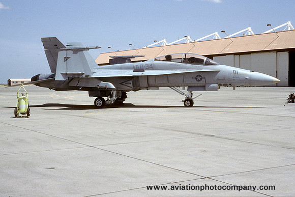 US Navy VAQ-34 McDonnell Douglas F/A-18B Hornet 162408/01 (1992)