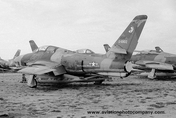USAF Michigan ANG 107 TRS Republic RF-84F Thunderflash 51-11902 at MASDC Davis Monthan (1972)
