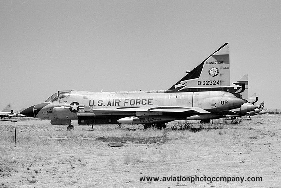 USAF Connecticut ANG 118 FIS Convair TF-102A Delta Dagger 56-2324 at MASDC Davis Monthan (1972)