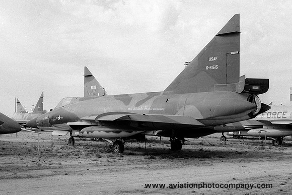 USAF Convair F-102A Delta Dagger 56-1515 at MASDC Davis Monthan (1972)
