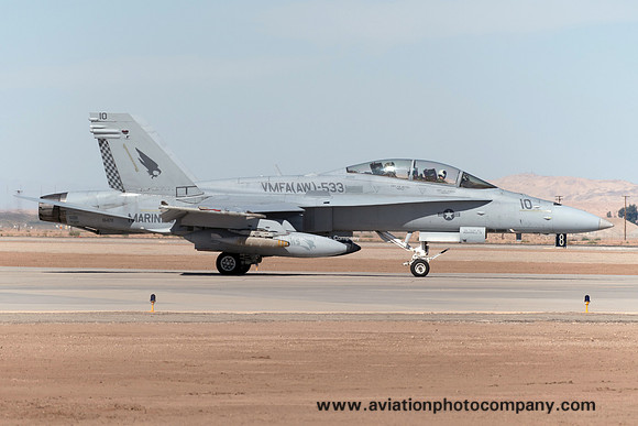 US Marines VMFA(AW)-533 McDonnell Douglas F/A-18D Hornet 164711/ED-10 at NAF El Centro (2017)