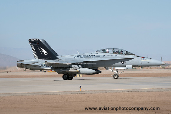 US Marines VMFA(AW)-533 McDonnell Douglas F/A-18D Hornet 164880/ED-01 at NAF El Centro (2017)