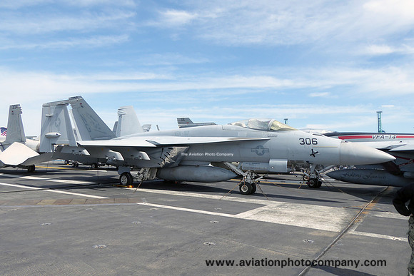 US Navy VFA-97 McDonnell Douglas F/A-18E Super Hornet 168873/NG-306 on board USS John C Stennis in Marseilles Harbour (2019)