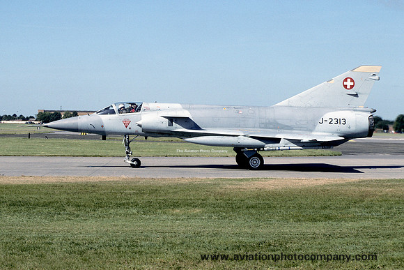 Swiss Air Force Dassault Mirage 3S J-2313 at RAF Waddington (1995)