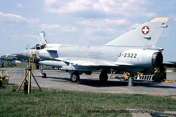Swiss Air Force Dassault Mirage 3S J-2322 at RAF Waddington (1995)