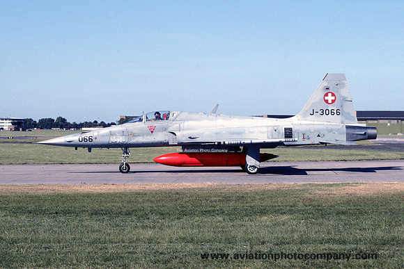 Swiss Air Force Northrop F-5E Tiger J-3066 at RAF Waddington (1995)