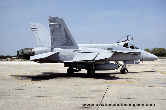 US Marines VMFA-451 McDonnell Douglas F/A-18C Hornet 163156/VM-12 (1993)