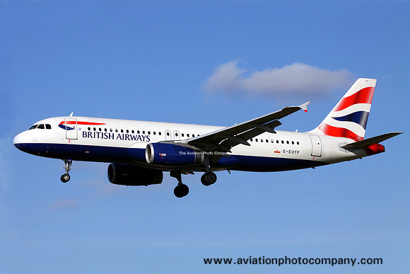 British Airways Airbus A320-200 G-EUYF at London Heathrow (2012)