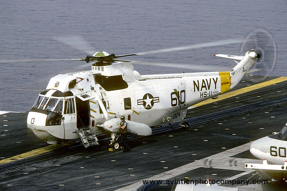 US Navy HS-11 Sikorsky SH-3H 152124/AB-610 onboard USS America (1982)
