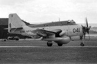 Royal Navy 849 Squadron Fairey Gannet AEW.3 XL502/R041 at RNAS Lossiemouth (1972)